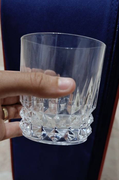 Lote 6 Copos Vidro whisky com Balde Metal + pinça