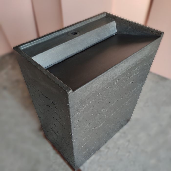 Умивальник тумба бочка самостоячий с опорами конструктор лофт бетонный