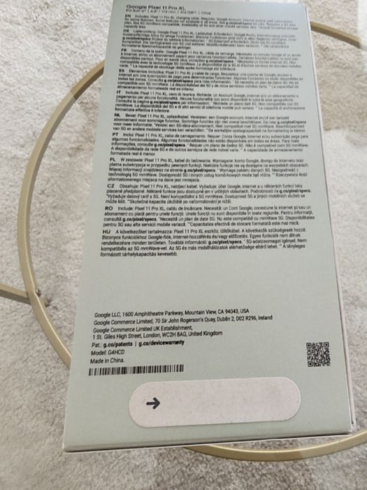 Zestaw Google Pixel 11 pro XL 16/512GB + Pixel Watch 5 45mm