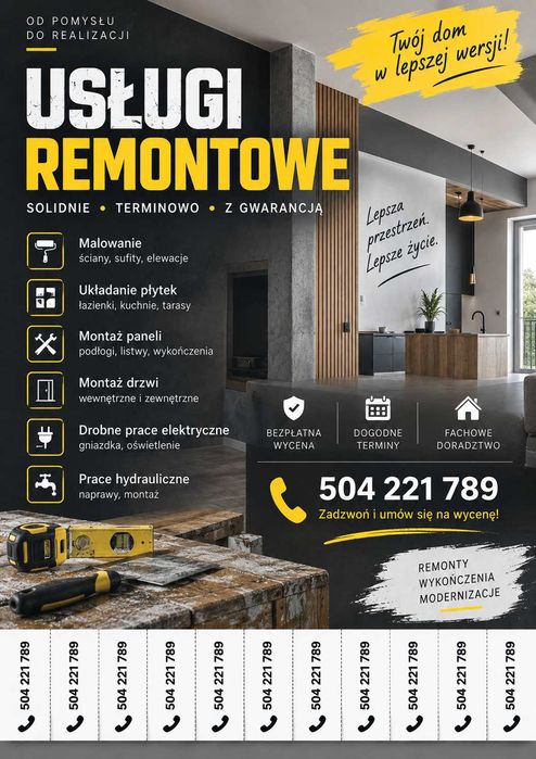 Projekt ogłoszenia A4 do wydruku – estetyczna grafika na tablicę