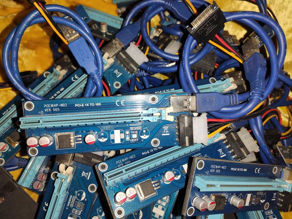 Райзеры б/у Riser ver 005 , USB 60см, molex, рабочие