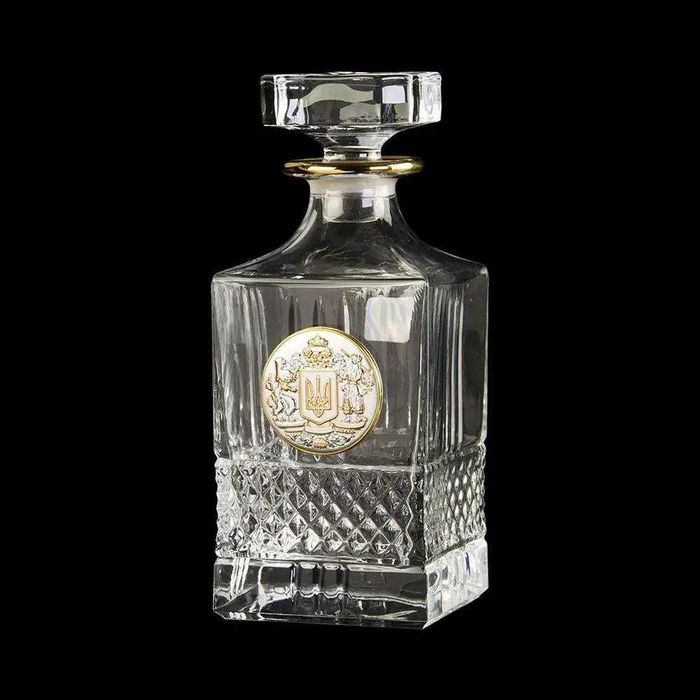 Кришталеві келихи для віскі з графином 850 мл, 6 келихів, Boss Crystal