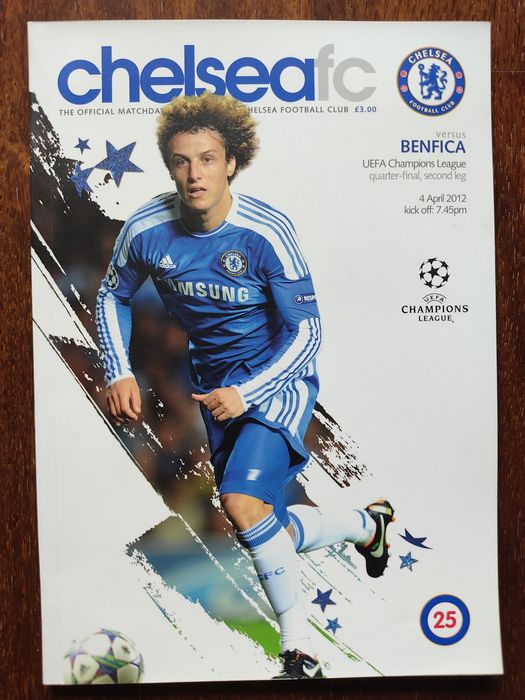 Programa de jogo Chelsea Benfica 2011/12 Champions league