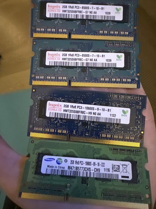 RAM DDR3 Laptop 8GB (4x2GB) Hynix + Samsung