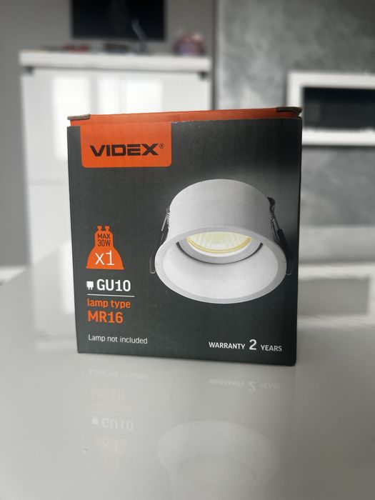 Oprawa sufitowa VIDEX GU10 MR16 biała 58 sztuk