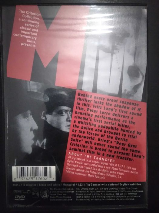 M MATOU- Fritz Lang