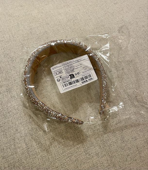 Bandolete com cristais rosa gold e prateados