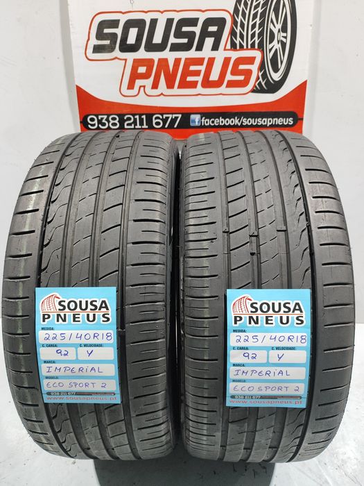 2 pneus semi novos 225-40R18 Imperial - Oferta dos portes