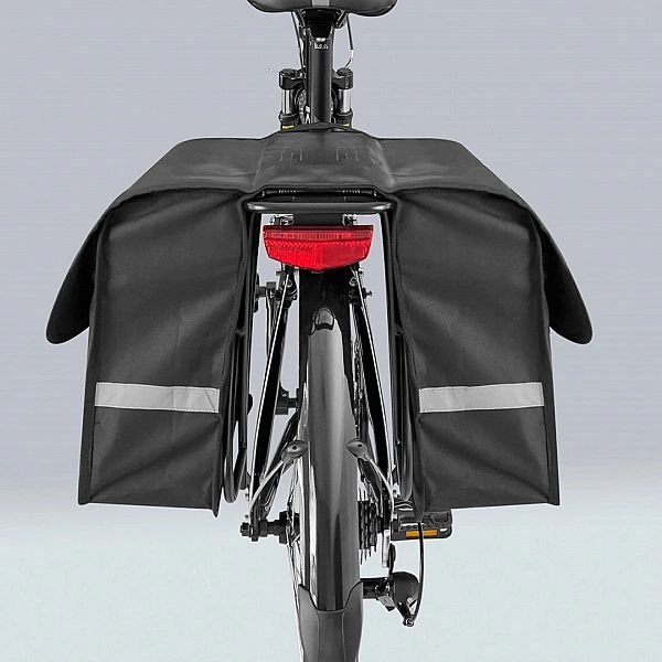 Wozinsky torba rowerowa sakwa na bagażnik 28l czarna (WBB34BK)