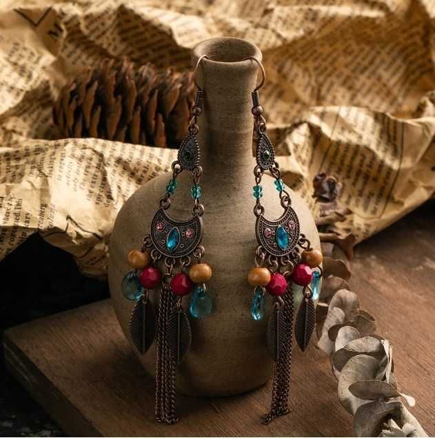 Kolczyki Boho łapacz snów