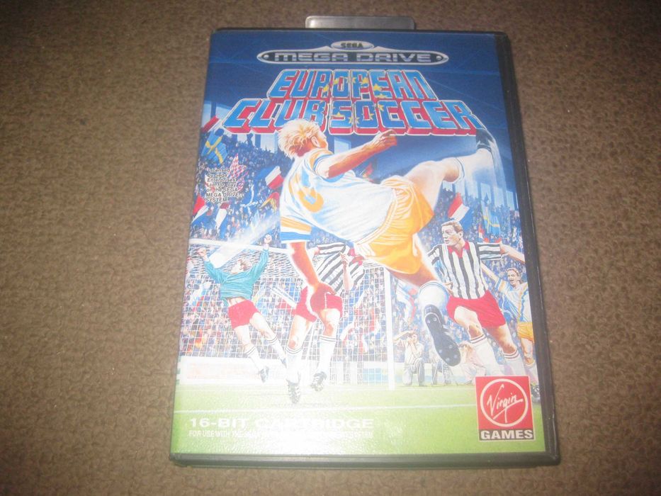 Jogo "European Club Soccer" para Sega Mega Drive