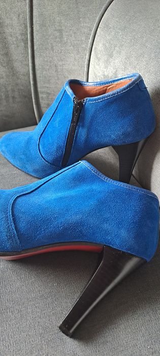 Botins azul camurça