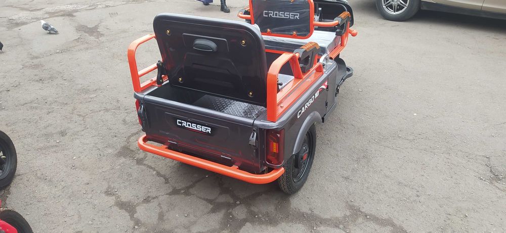 Електротрицикл  вантажопасажирський Crosser CARGO-10 (60V/32Ah/1000w)