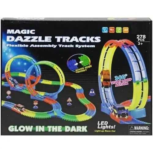 Гоночний  трек зі світловим ефектом 2 Мертві петлі машинка  532 см