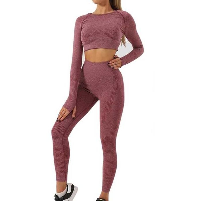 Komplet sportowy fitness legginsy bluzka joga pilates wysoki stan M 38