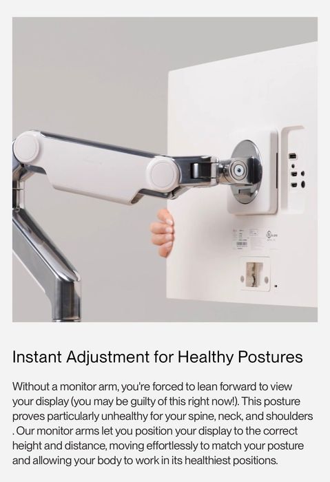 Monitor arm by Human Scale - all accessories included