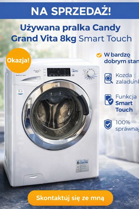 Pralka Candy Grand Vita 8 kg Smart Touch – sprawna