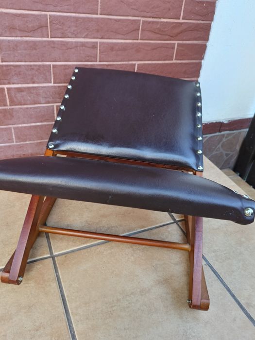 Podnóżek vintage z 3-stopniową regulacją –  styl retro