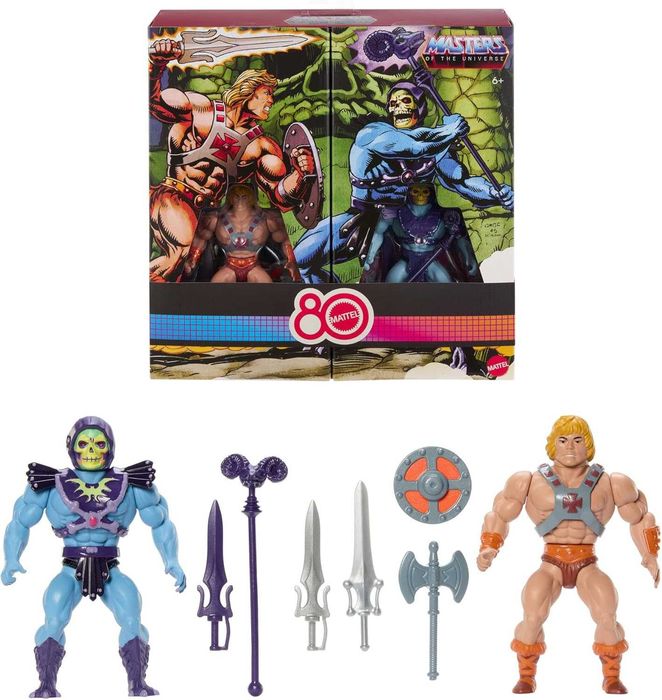 Masters of the Universe JFX04 2x figurka He-Man + Skeletor 80 lat Mattel edycja limitowana