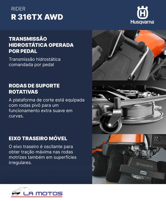 Rider Corta relvas Husqvarna  R 316TX