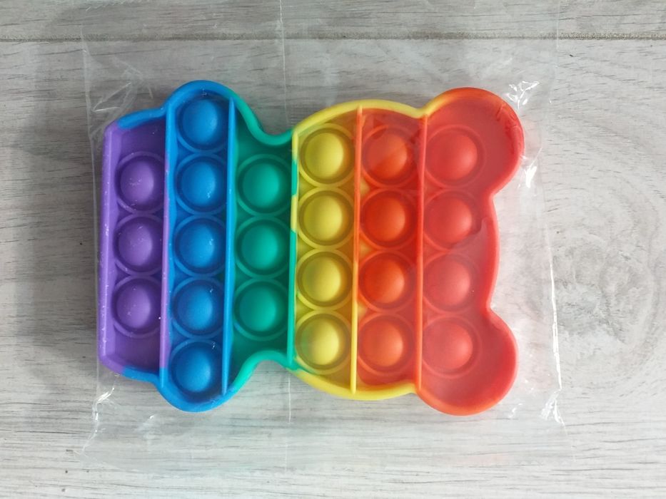 Zabawka antystresowa, pop it, kolorowy miś
