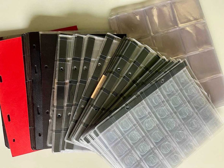 Albumy, klasery, karty, kapsle, holdery na monety, Fischer, Midi-M