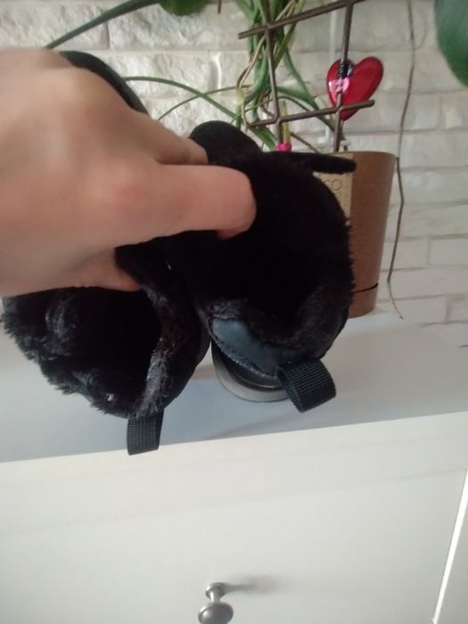 Buty przejściowe czarne ocieplane