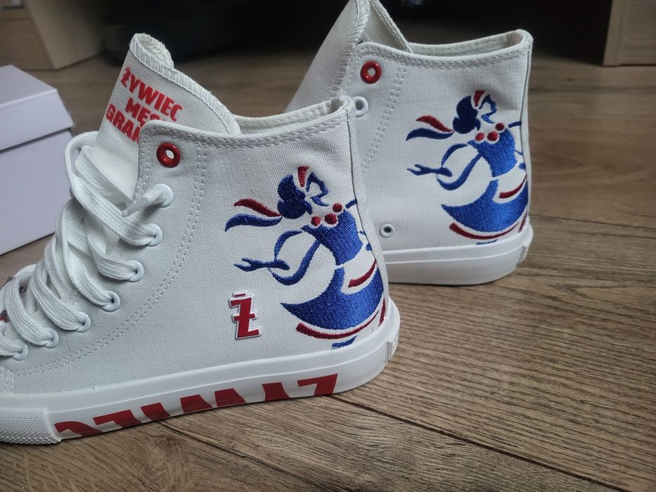 Białe wysokie trampki Big Star 38 Żywiec Męskie Granie