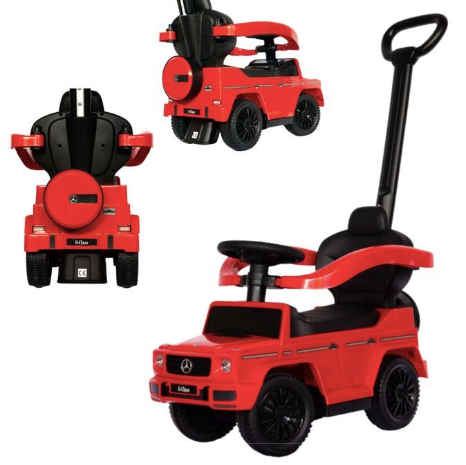 Jeździk czerwony samochód samochodzik wózek NOWY pchacz