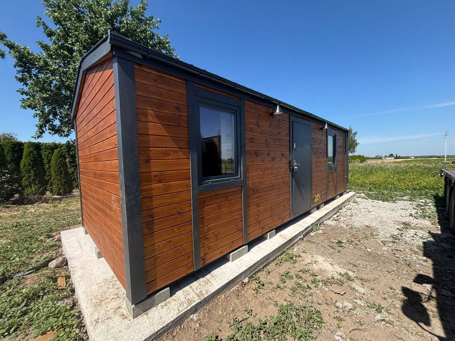 Domek drewniany mobilny całoroczny 8x3.2