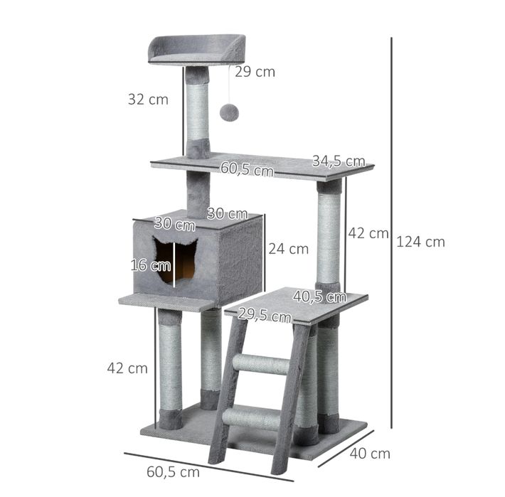 Arranhador 124cm - PORTES GRÁTIS
