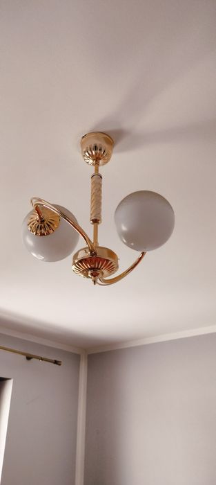 Lampa sufitowa złota