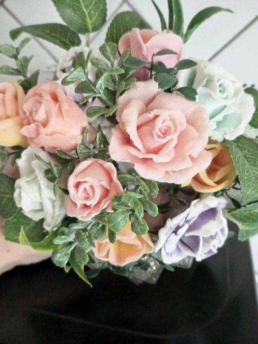 Цветочный букет из мыла