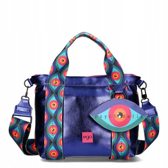 EGO Dwustronna Torebka Damska + Etui Na Okulary ZESTAW Skóra Kolory