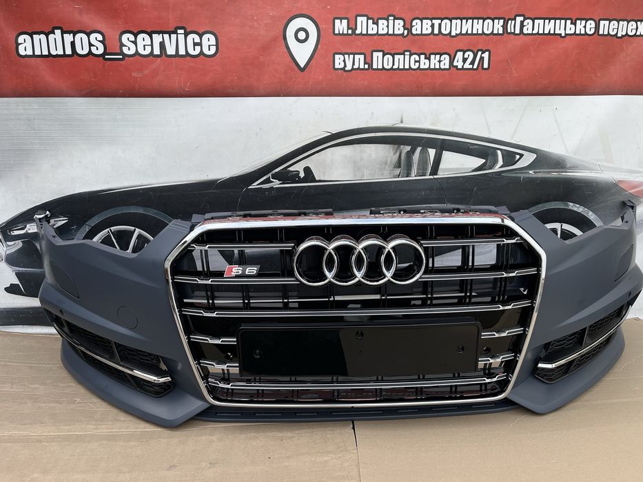 Бампер audi a6 c7 s-line 2015 2016 2017 2018 бампер взборі ауді а6 с7