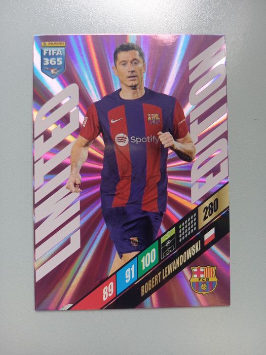 Limitowana karta Lewy  Lewandowski panini Lewandowskiego Barcelona