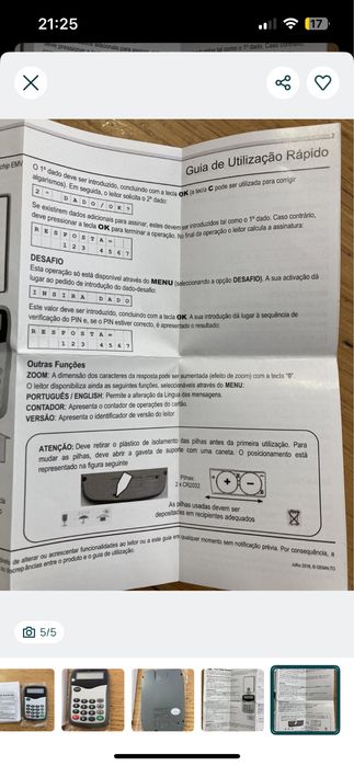 Leitor cartões Multibanco bancários Gemalto Ezio Club - Novo