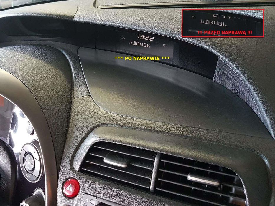 Naprawa 80zł wyświetlacz UFO Honda Civic 2006-12 Gwarancja 24 m-c