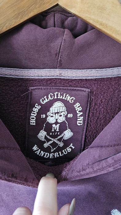 Bluza męska M bordowa House z kapturem