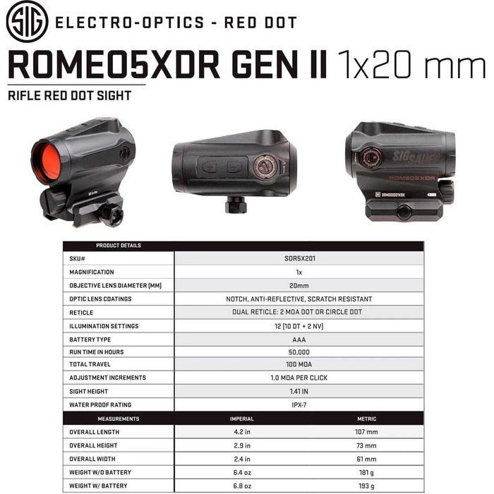 Коллиматор Romeo 5 XDR GENII + Магнифер JULIET 5x / набор для АК, АР15