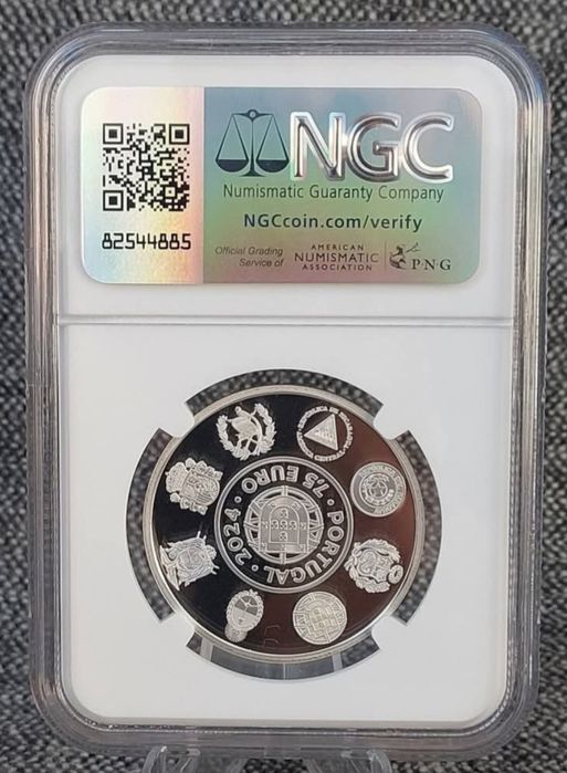 PF70 Moeda Certificada 7,50€ Elétrico da Bica Lisboa PRATA PROOF  PF70