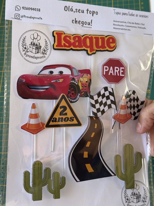 Topo de bolo carros