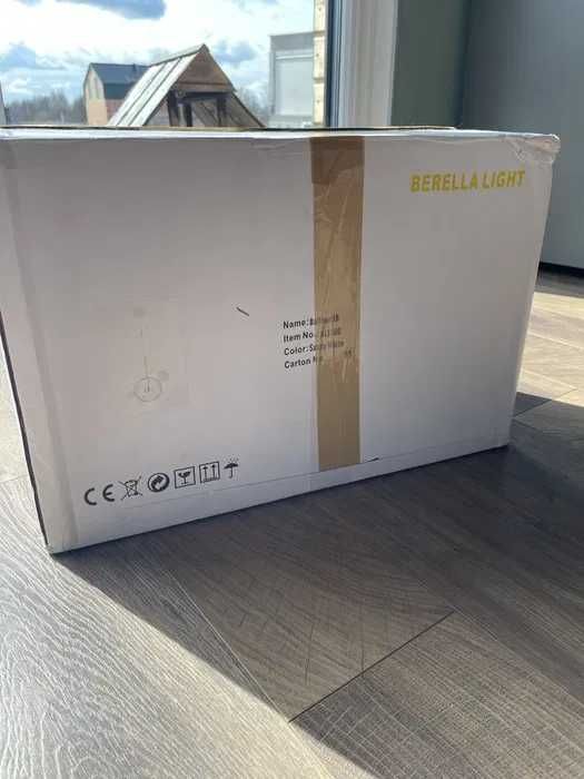 Lampa wisząca Baloone szklana, kolor złoty i biały, NOWA, BL1300, elegancka