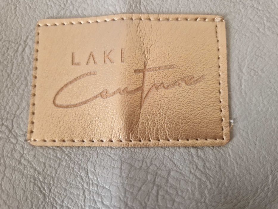 Pasek ekoskóra Laki szary NOWY