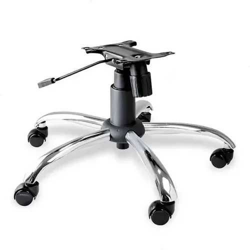 Base completa com rodas para cadeira de escritório.