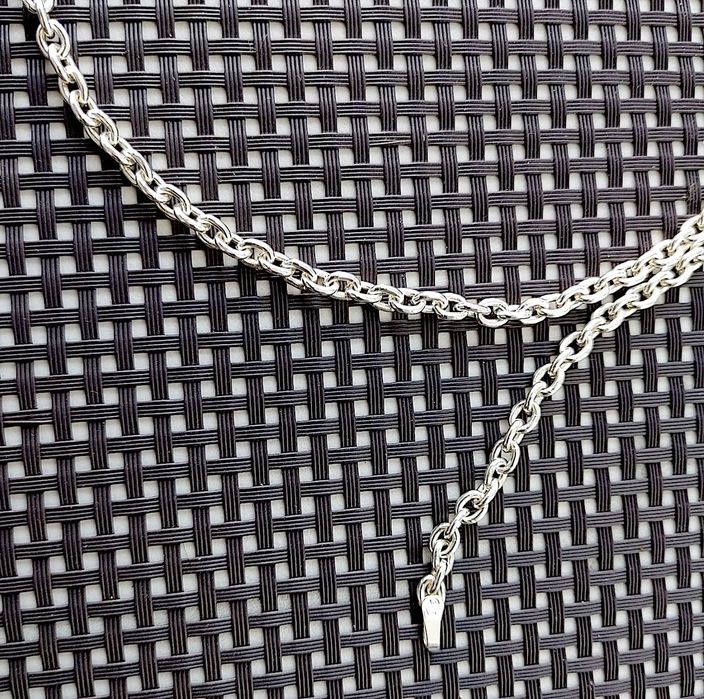 Серебряная цепочка якорное плетение с родированием. Италия. 925 проба.