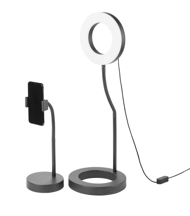 Ring light com suporte para telemóvel
