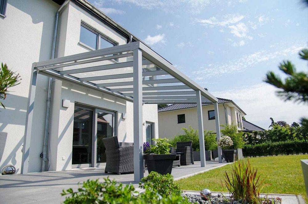 Pergola lamelowa zadaszenie tarasu ogród zimowy poliwęglan szkło 5 x 3