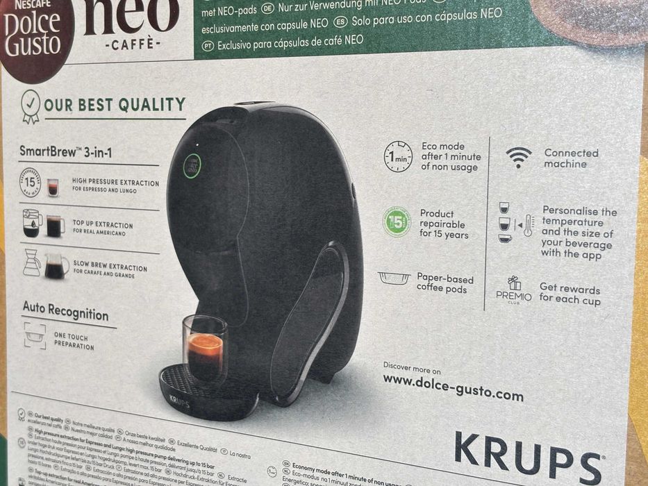 NEO Krups - Máquina de Café Nescafé Dolce Gusto  - Nova Intacta