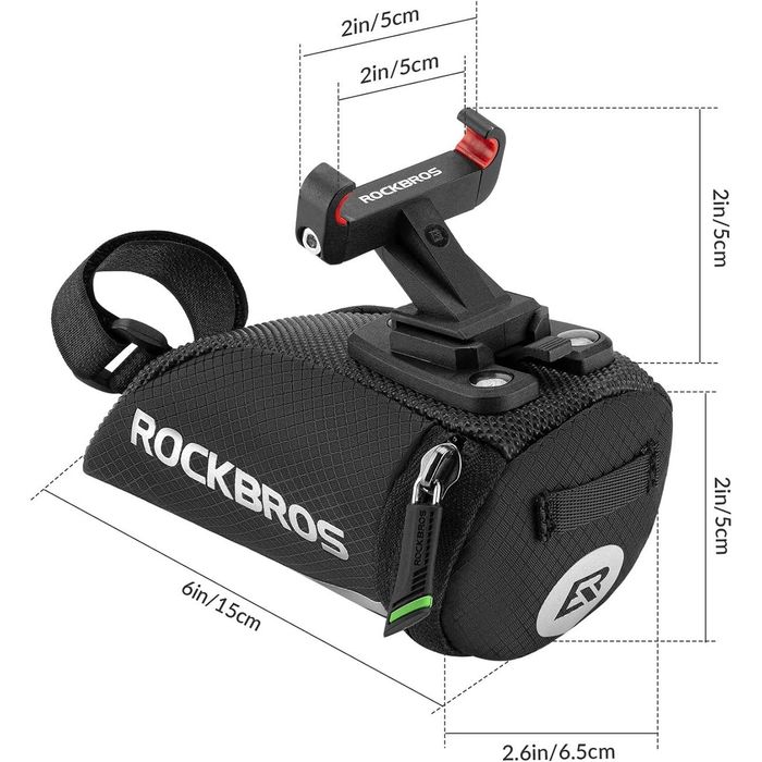 Torba rowerowa Rockbros C28BK pod siodełko - czarna | aSA